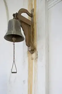 Man Made Structures Prints: Africa, Mozambique, Maputo, Architectural details of bell inside colonial era C. F