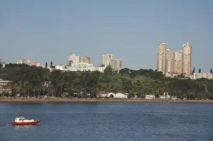 Mozambique Prints: Africa, Mozambique, Maputo. Indian Ocean views of the capital city of Maputo