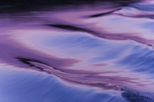 Caprivi Strip Prints: Africa, Namibia, Caprivi Strip, Mazambala Island Lodge. Abstract of light pattern on water
