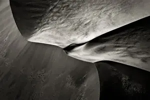 Images Dated 7th September 2009: Africa, Namibia, Namib Desert. Aerial view of sand dunes