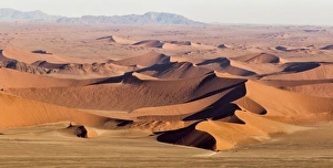 Namibia Prints: Africa, Namibia, Namib-Naukluft Park. Aerial of desert landscape