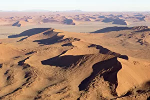 Namibia Collection: Africa, Namibia, Namib-Naukluft Park. Aerial of desert landscape