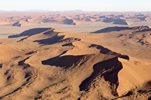 Namibia Collection: Africa, Namibia, Namib-Naukluft Park. Aerial of desert landscape