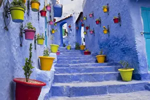 Images Dated 25th April 2015: Africa, North Africa, Morocco, Chefchaouen or Chaouen is most noted for its small narrow streets