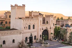 Images Dated 5th May 2015: Africa, North Africa, Morocco, Ouarzazate, Ait Benhaddou, a typical small hotel in style