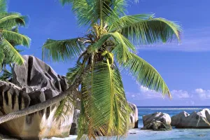 Outcrop Prints: Africa, Seychelles, La Digue Island. Granite outcrops
