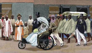Drive Prints: Africa. Sierra Leone. Bride of the High Society. Colored engraving 1880