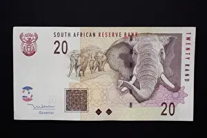 Africa, South Africa. Close-up of South African rand paper money