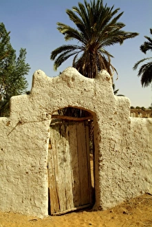 Prints of Sudan, North (Nubia), An house gate leading to the garden Images Dated 2003 March: Africa, Sudan