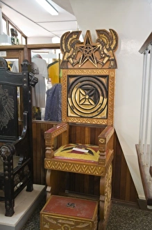 Africa, West Africa, Ghana, Accra. Throne of former Ghanaian Prime Minister Kwame