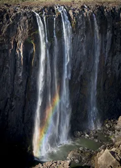 Images Dated 6th September 2017: Africa, Zimbabwe, Victoria Falls. Rainbow at Victoria Falls