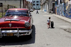 Car Prints: African Hamel district, Havana