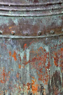 Chanticleer Prints: Aged metal planter at entrance to Chanticleer Garden, Wayne, Pennsylvania