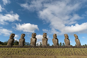 Easter Island Prints: Ahu Akivi, Rapa Nui, Easter Island, Chile