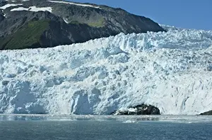 Images Dated 6th September 2009: Aialik Glacier meets the waters of Aialik Bay in Kenai Fjords National Park Alaska