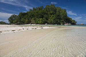 Oceanfront Prints: aiIndian Ocean, Seychelles, Mahe, St. Anne Marine National Park, Moyenne Island