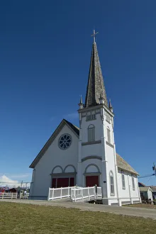 Alaskan Prints: Alaska, Nome. Downtown Nome, Anvil City Square (407 Bering St. ) Old St. Josephs Hall
