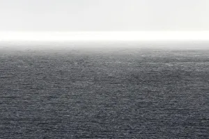 Alaska, Sitka, stormy gray day view over ocean