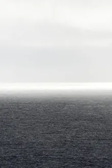 Black And White Prints: Alaska, Sitka, stormy gray day view over ocean