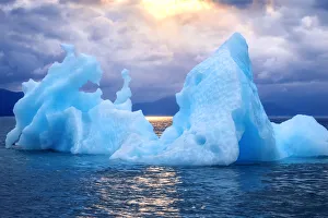 Aqua Prints: Alaskan Iceberg at sunrise