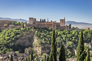Clear Sky Prints: Albaicin, Province of Granada, Andalusia, Spain. Alcazar of the Alhambra