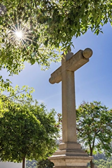 Clear Sky Prints: Albaicin, Province of Granada, Andalusia, Spain. A stone cross