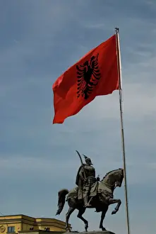 Editor's Picks: Albania, Tirana, Skanderbeg statue in Scanderbeg square
