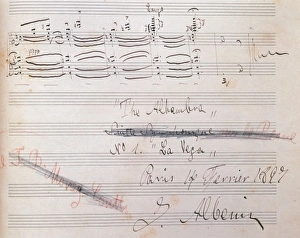 Classical Prints: Albeniz, Isaac (Camprodon, 1860-Cambo-les-Bains, 1909). Spanish composer and pianist