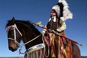 Images Dated 27th December 2008: Alcalde, New Mexico, United States. American Indian and Hispanic recreation of battle