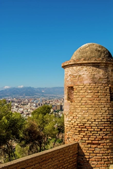 Images Dated 22nd June 2024: Alcazaba and Castle of Gibralfaro on Mount Malaga above the old town, Malaga, Spain