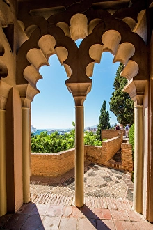 Images Dated 22nd June 2024: Alcazaba and Castle of Gibralfaro on Mount Malaga above the old town, Malaga, Spain