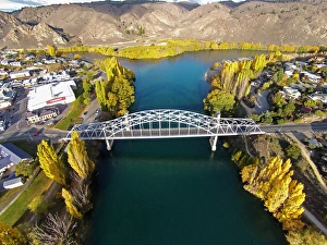 Central Otago Prints: Alexandra Bridge and Clutha River in autumn, Central Otago, South Island, New Zealand