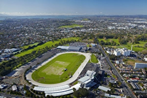 Aerial Photo Prints: Alexandra Park Raceway, and Greenlane Clinical Centre, Auckland, North Island, New