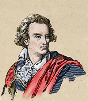 One Mid Adult Man Only Prints: Alfieri, Vittorio, Conte (Asti, 1749-Florence, 1803). Italian poet and playwright