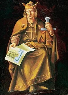 Personage Prints: ALFONSO X of Castile the Wise (Toledo, 1221-Seville, 1284). King of Castile and Leon