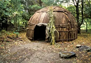 Region Prints: The Algonkin Indians lived in bark covered dwellings called wigwams. Their houses