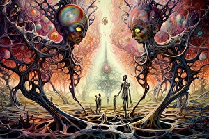 AI Generated Image Prints: Alien beings and environment. ©Jim Zuckerman / Jaynes Gallery / DanitaDelimont.com