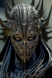 AI Generated Image Prints: Alien warrior face in armor. ©Jim Zuckerman / Jaynes Gallery / DanitaDelimont.com