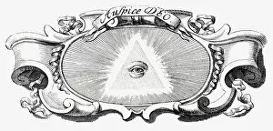 Images Dated 12th October 2005: All Seeing Eye 16th c. engraving from Book on Alchemy Copyright: aAC Ltd