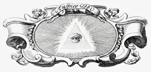 Spiritual Prints: All Seeing Eye 16th c. engraving from Book on Alchemy Copyright: aAC Ltd
