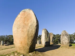Images Dated 24th March 2016: Almendres Cromlech (Cromeleque dos Almendres), an oval stone circle dating back to