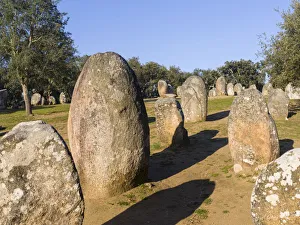 Almendres Cromlech (Cromeleque dos Almendres), an oval stone circle dating back to