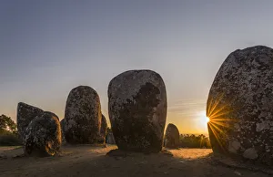 Images Dated 24th March 2016: Almendres Cromlech (Cromeleque dos Almendres), an oval stone circle dating back to