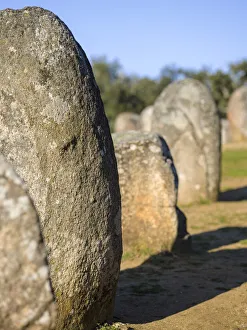 Images Dated 24th March 2016: Almendres Cromlech (Cromeleque dos Almendres), an oval stone circle dating back to