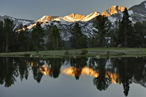 Alpine Tarn Prints: Alpine tarn, Tuolumne Meadows sunrise, Yosemite National Park, California