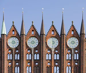 The Alte Markt (old market) with the iconic town hall. The Hanseatic City Stralsund