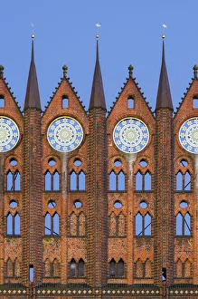 Hanseatic City Prints: The Alte Markt (old market) with the iconic town hall. The Hanseatic City Stralsund