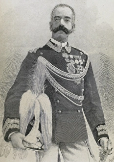 Military Uniform Prints: Amadeo I (Turin, 1845-Turin, 1890). Duke of Aosta and King of Spain (1871-1873). Engraving