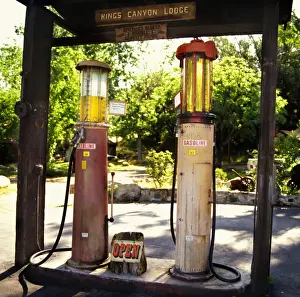 Nostalgia Prints: Americas oldest double gravity gas pumps in Kings Canyon, CA