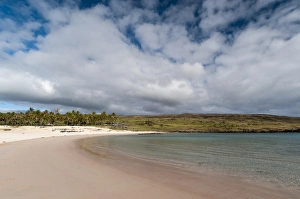 Anakena beach, Rapa Nui, Easter Island, Chile